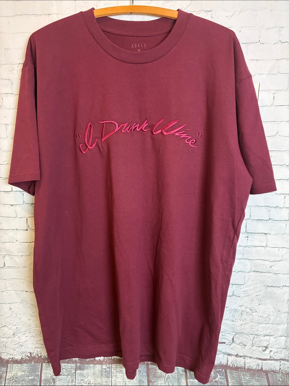 Adele “I Drink Wine” Shirt Vegas Residency Merch Unisex Graphic Short Sleeve XL